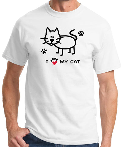 I Love My Cat Adult T-shirt